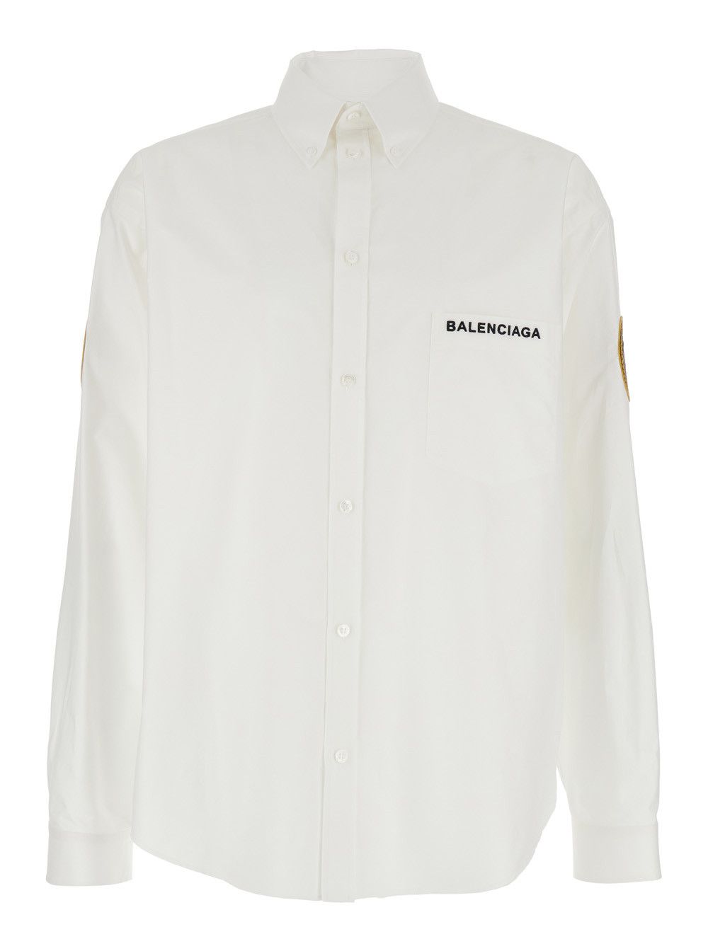 Balenciaga Cream Casual Button Down Shirt